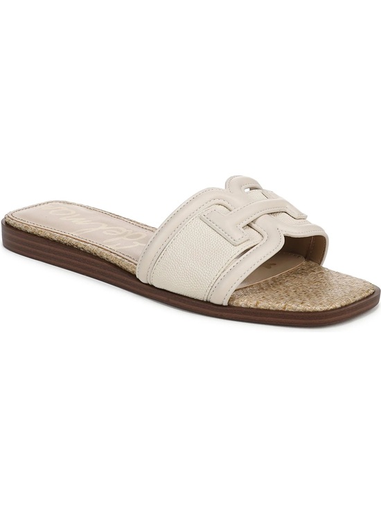 Sam Edelman Shoes - Sam Edelman Cream Slide Sandal with Woven Footbed